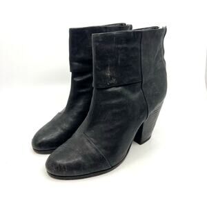 Rag & Bone Newbury Black Leather Boots Women's 10 US